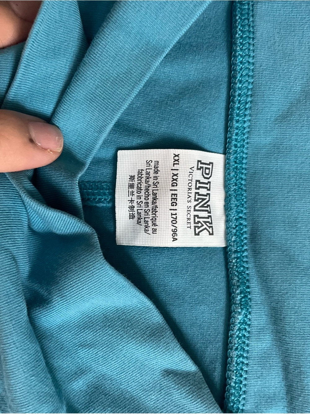 PINK Victoria's Secret Teal Crewneck Sweater
